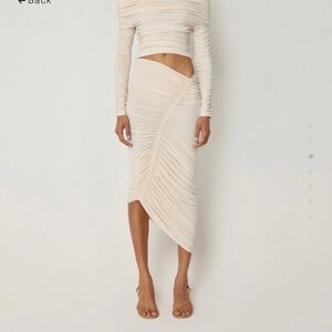 KHY ASYMMETRICAL RUCHED SKIRT - S
